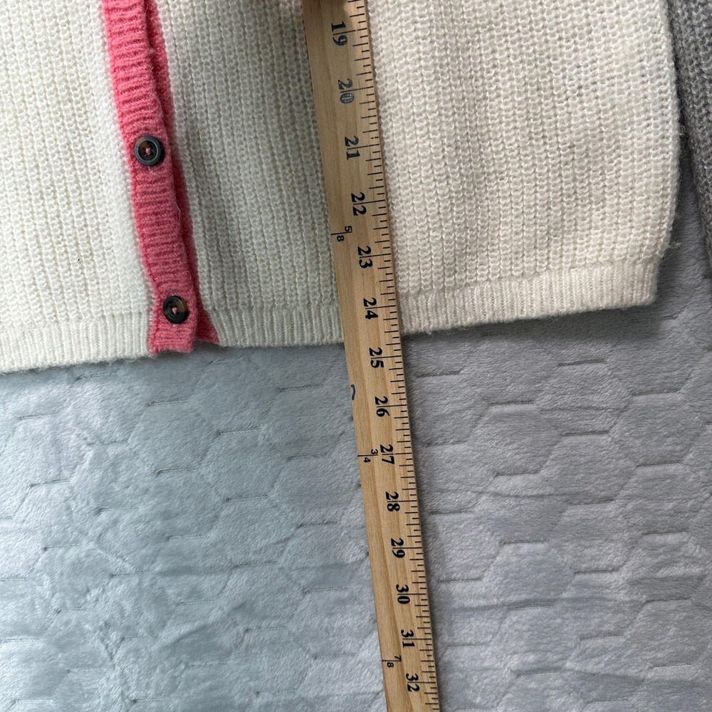 Boden Women Beige Cream Gray Pink Button Knit Raglan Sleeve Cardigan‎ S 4 Prepy - Picture 7 of 7